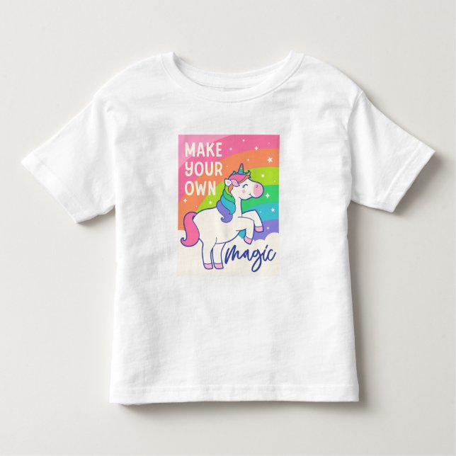 Gör din egen magi | Cute Unicorn T Shirt (Framsida)