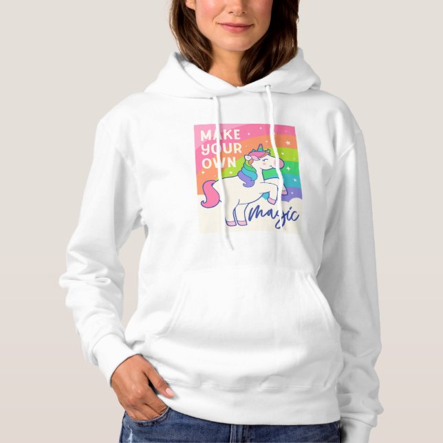Gör din egen magi | Cute Unicorn T Shirt (Framsida)