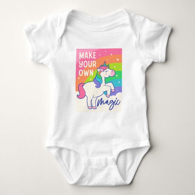 Gör din egen magi | Cute Unicorn T Shirt (Framsida)