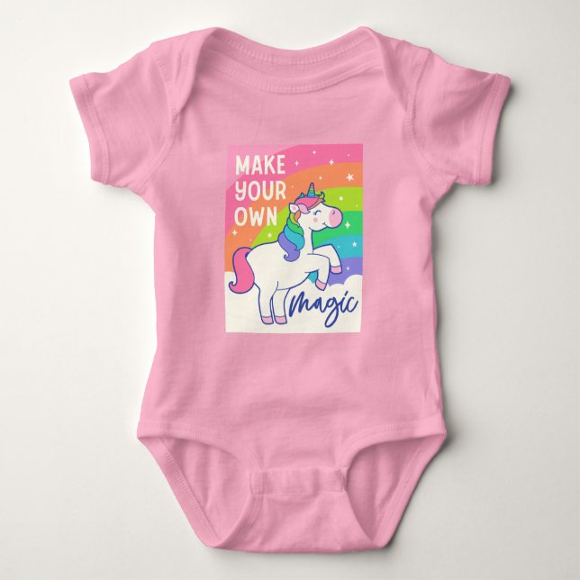 Gör din egen magi | Cute Unicorn T Shirt (Framsida)