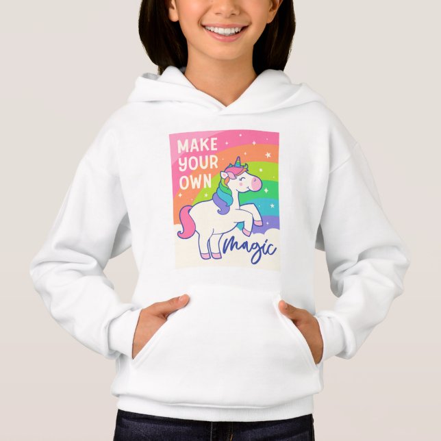 Gör din egen magi | Cute Unicorn T Shirt (Framsida)