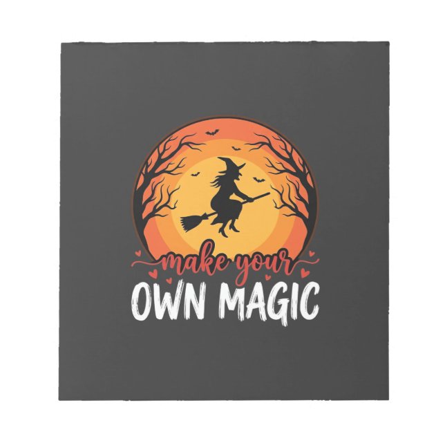 Gör Din Egen Magi Häxa Halloween Design_1 Anteckningsblock (Framsida)