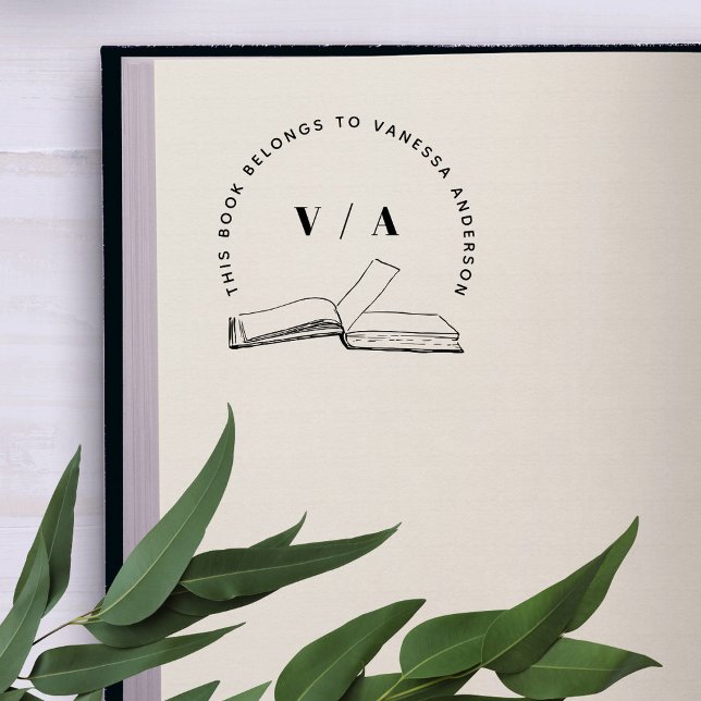 Gör din egen moderna Bok Anpassningsbar Bibliotek Stämpel (Skapare uppladdad)