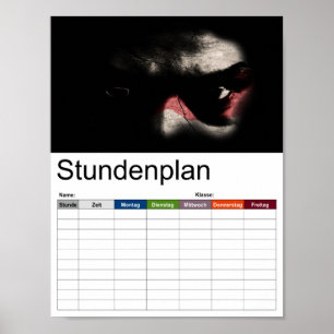 Gör din egen mörk av styrkans tidtabell.. poster