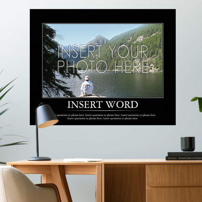 Gör din egen motivation Poster (Create your own motivational poster - add a photo and word with a definition or other text)