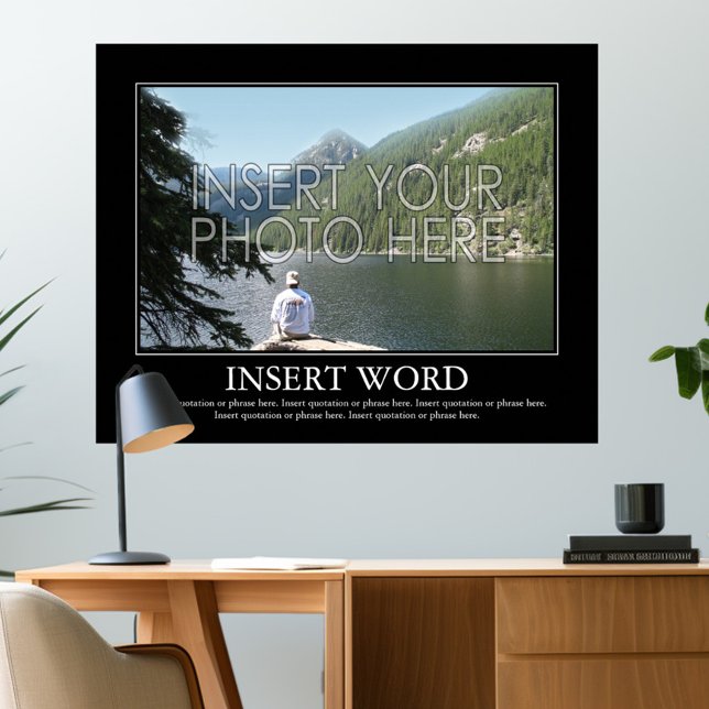 Gör din egen motivation Poster (Create your own motivational poster - add a photo and word with a definition or other text)