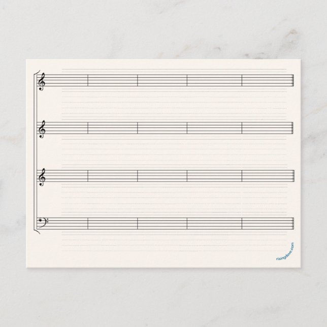 "Gör din egen musik till Stigning duva" Vykort (Framsida)