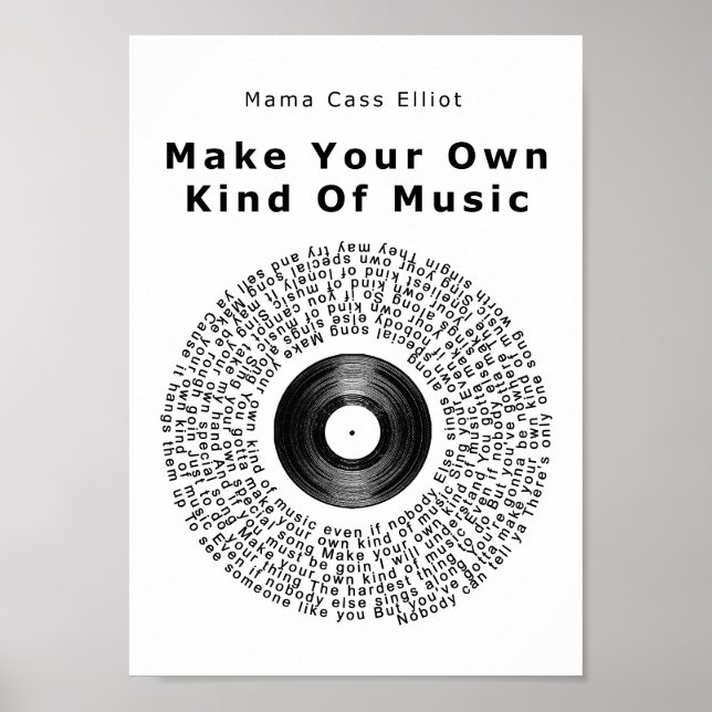 Gör din egen musik vinylinspelning Sång Poster (Framsidan)