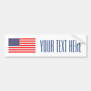 Gör din egen patriotiska USA flagga-stötfångare Bildekal