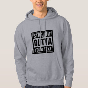 Gör din egen personlig RAKARE OUTTA-hood Sweatshirt Med Luva