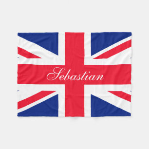 Gör din egen Personlig till UK-Flagga Fleecefilt