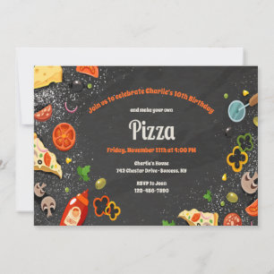 Gör din egen pizzafest-inbjudan inbjudningar