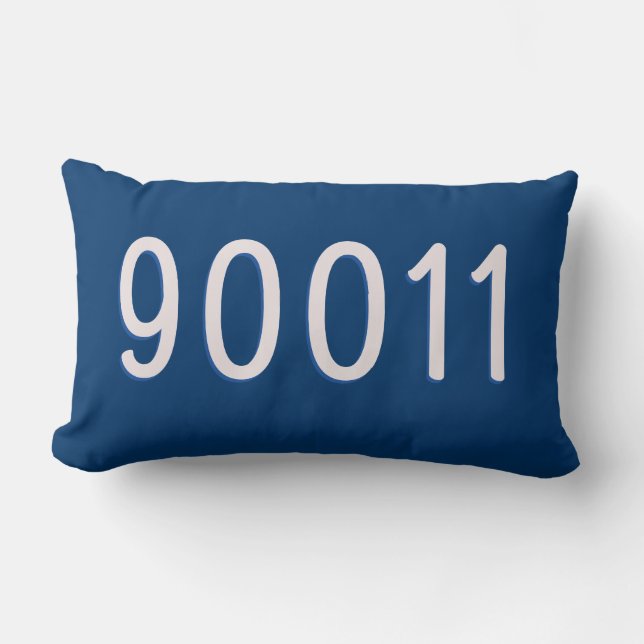 Gör din egen postnummerkudde Navy Blue Lumbarkudde (Framsida)