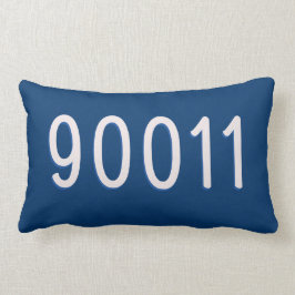Gör din egen postnummerkudde Navy Blue Lumbarkudde