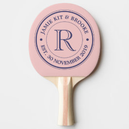 Gör din egen Ro Quartz Rosa Logotyp Monogram Pingisracket