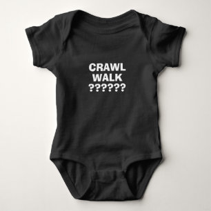 Gör din egen roliga crawl walk baby-bodysuit tee shirt
