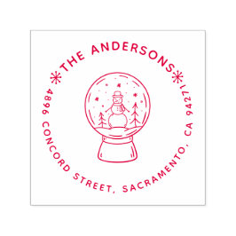 Gör din egen Snögubbe-Helgdag-Returadress Självfärgande Stämpel