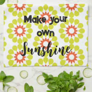 Gör din egen solljus-Gult Boho Kitchen Towel Kökshandduk