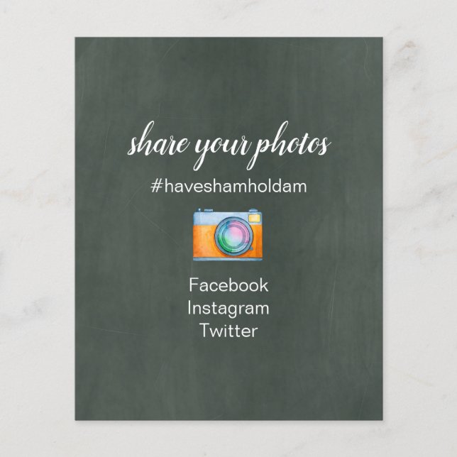 Gör din egen svarta tavlan vigselskylt Budget (Framsida)