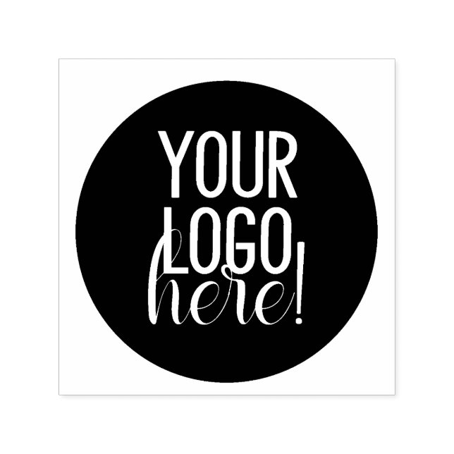 Gör din egen svartvitt-Logotyp Självfärgande Stämpel (Design)