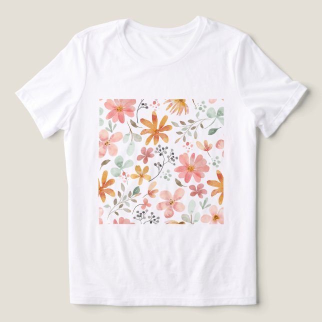 Gör din egen T-shirt Artsy Flowers Upload-bild (Design Framsida)