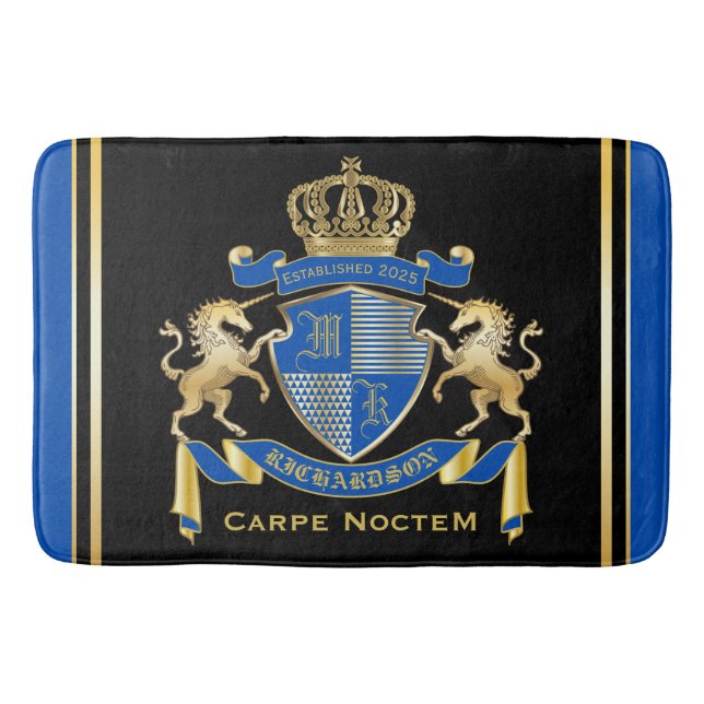 Gör din egen Unicorn Jackat av Arm Blue Emblem Badrumsmatta (Framsidan)