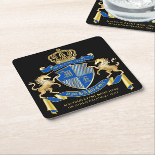 Gör din egen Unicorn Jackat av Arm Blue Emblem Underlägg Papper Kvadrat