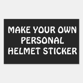 GÖR DIN EGEN UNIK HELMET STICKER REKTANGULÄRT KLISTERMÄRKE