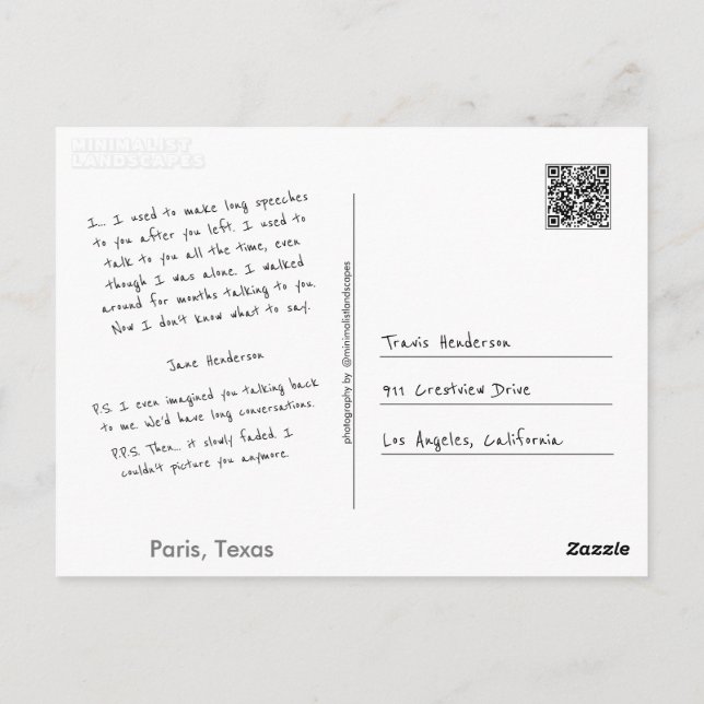 Gör din egen vykort (Baksida)