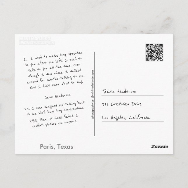 Gör din egen vykort (Baksida)