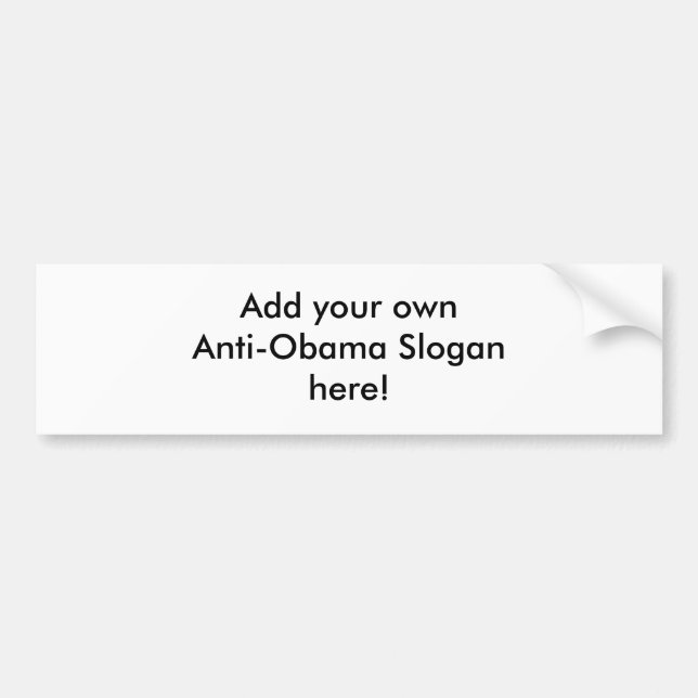 Gör din egna Anti-Obama bildekal! Bildekal (Framsidan)