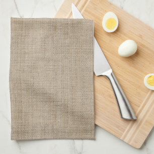 Gör din egna Burlap den Retro logotypmonogramen Kökshandduk