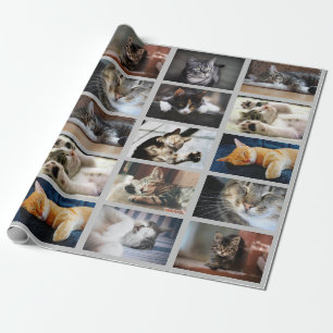 Gör din egna Collage för 10 foto på grått Presentpapper