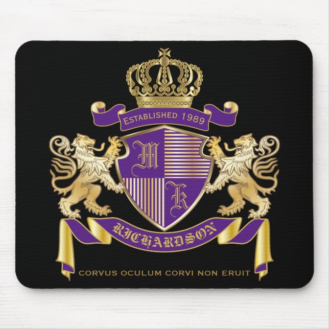 Gör din egna Emblem för vapensköldMonogramkronan Musmatta (Framsidan)