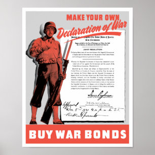 Gör din egna förklaring av krig -- WW2 Poster