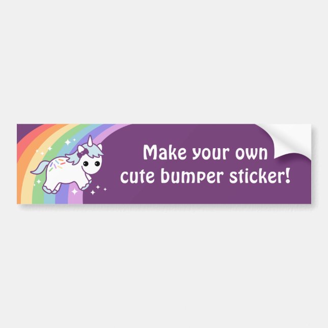 Gör din egna gulliga Unicorn Bildekal (Framsidan)