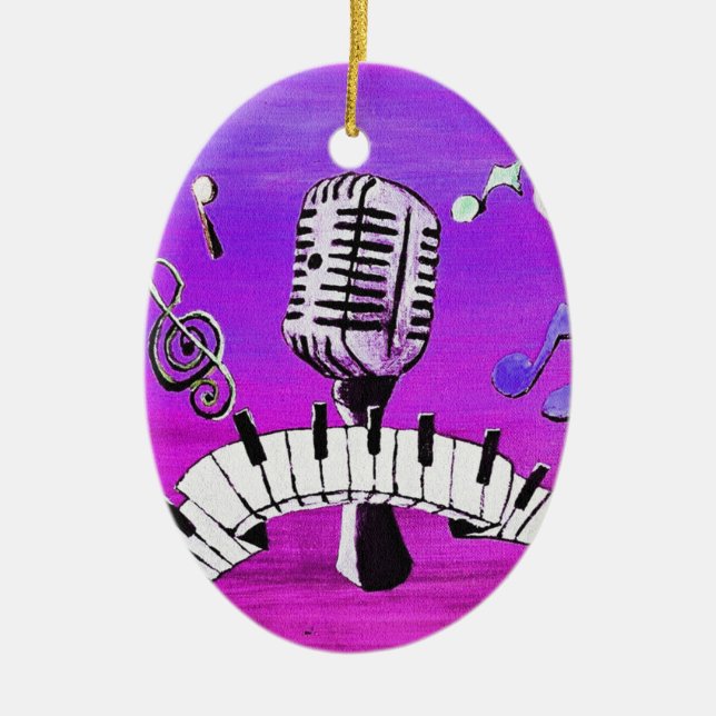 Gör din egna musik julgransprydnad keramik (Framsidan)