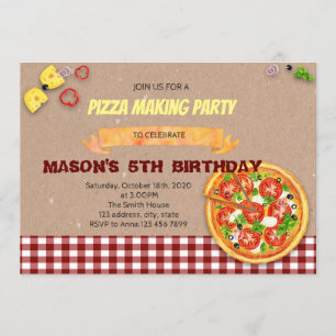 Gör din egna pizzapartyinbjudan inbjudningar