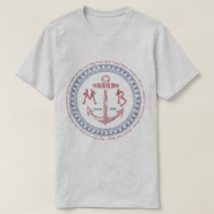 Gör din egna vintage att ankra den nautiska tee shirt
