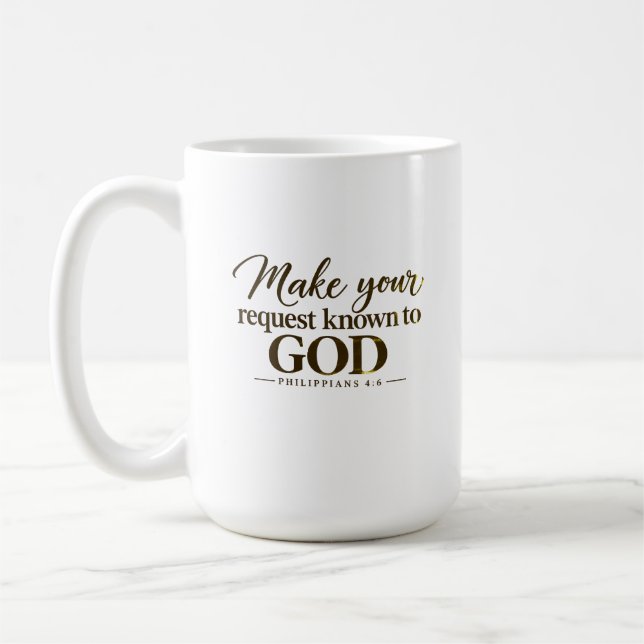 Gör din förfrågan känd för Gud Kaffemugg (Vänster)
