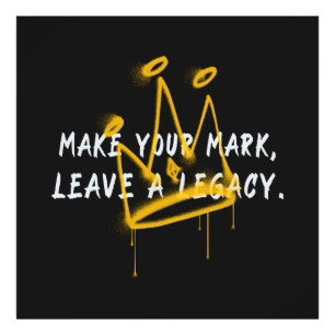 Gör din Mark Graffiti Krona Fototryck