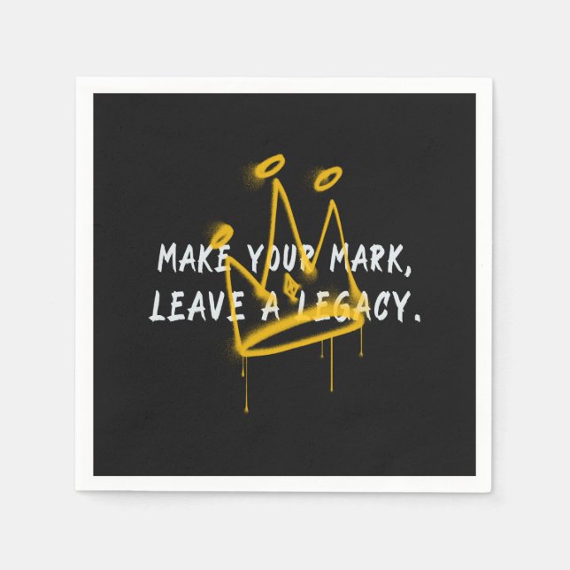 Gör din Mark Graffiti Krona Pappersservett (Framsidan)