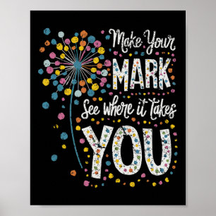 Gör din Mark Lycklig till Dot Day 2024 Dandelion Poster