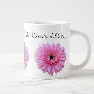 Gör Din Själ Glad Rosa Gerbera Daisy Jumbo Mugg