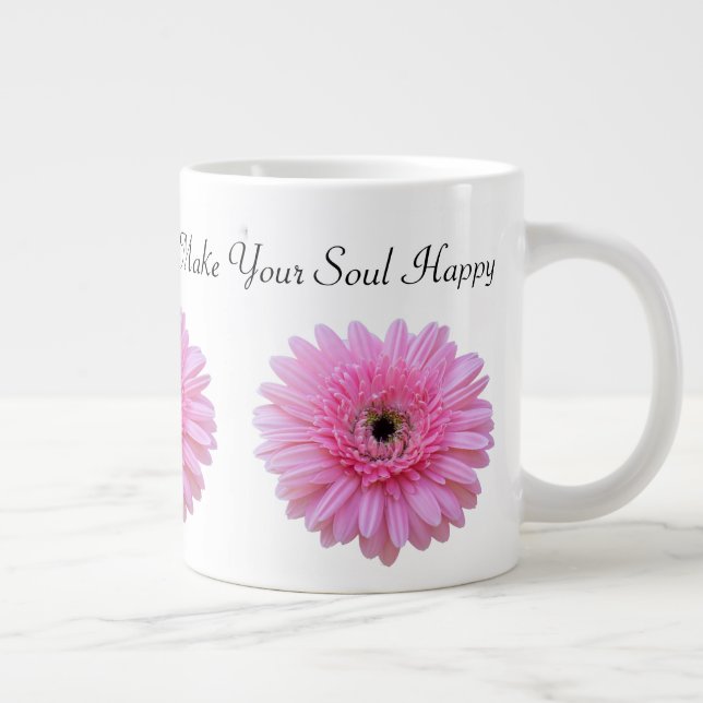 Gör din södra Lycklig Rosa Gerbera-Daisy Jumbo Mugg (Höger)