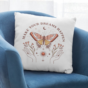 Gör dina drömmar lyckliga Boho Butterfly Kudde