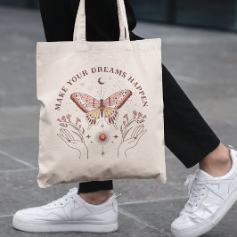 Gör dina drömmar lyckliga Boho Butterfly Tygkasse