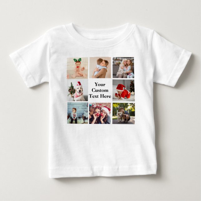 Gör dina egna 8 foton och bilder i baby t shirt (Framsida)
