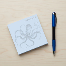 Gör dina egna anpassade namnet bläckfisk klisterla post-it block