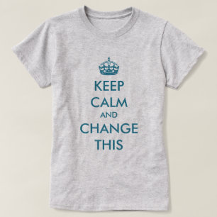 Gör dina egna behållalugnblått t-shirt